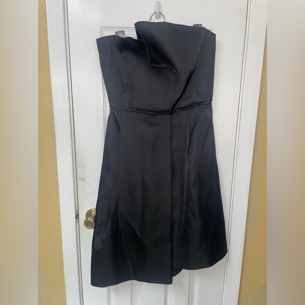 Max Mara Italy Pianoforte Dress 8 Black Cocktail Party Black Tie Silk Prom - Picture 4 of 15